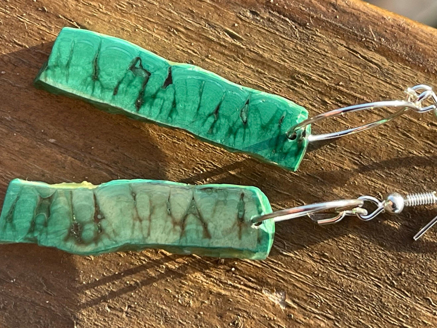 Silver earrings, boho earrings, unusual gift for her, malachite earrings, malachite jewellery, green gemstone earrings. Unusual jewellery