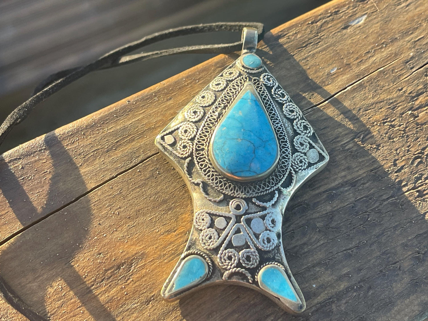 Gypsy jewellery, fish necklace, lapis necklace, vintage jewellery, ethical jewellery, fish pendant, boho necklace, unique necklace, boho