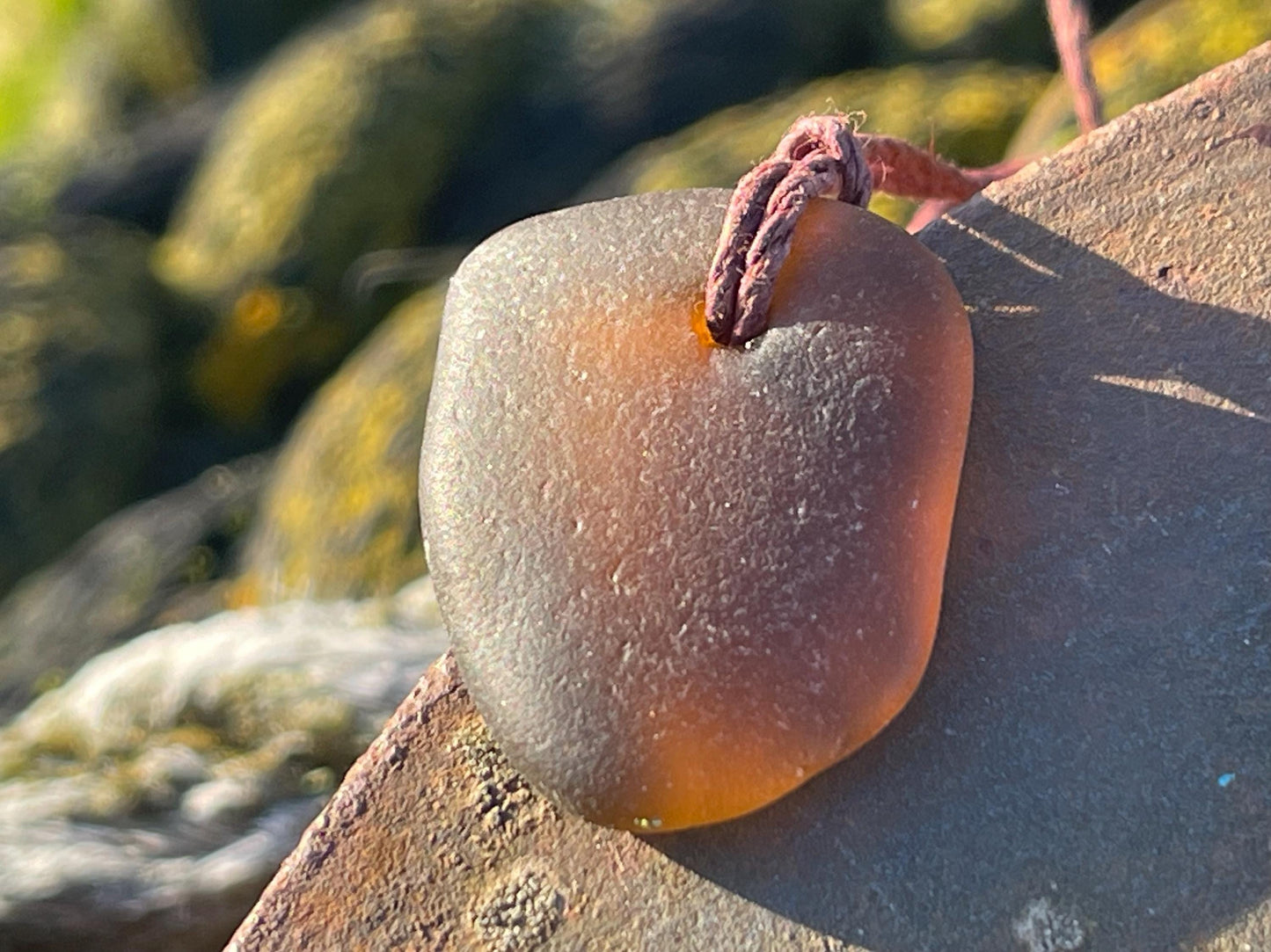 Ethically sourced sea glass pendants. Recycled necklace, unique boho gift for her, ethical jewellery, earthy jewelry handmade necklace v