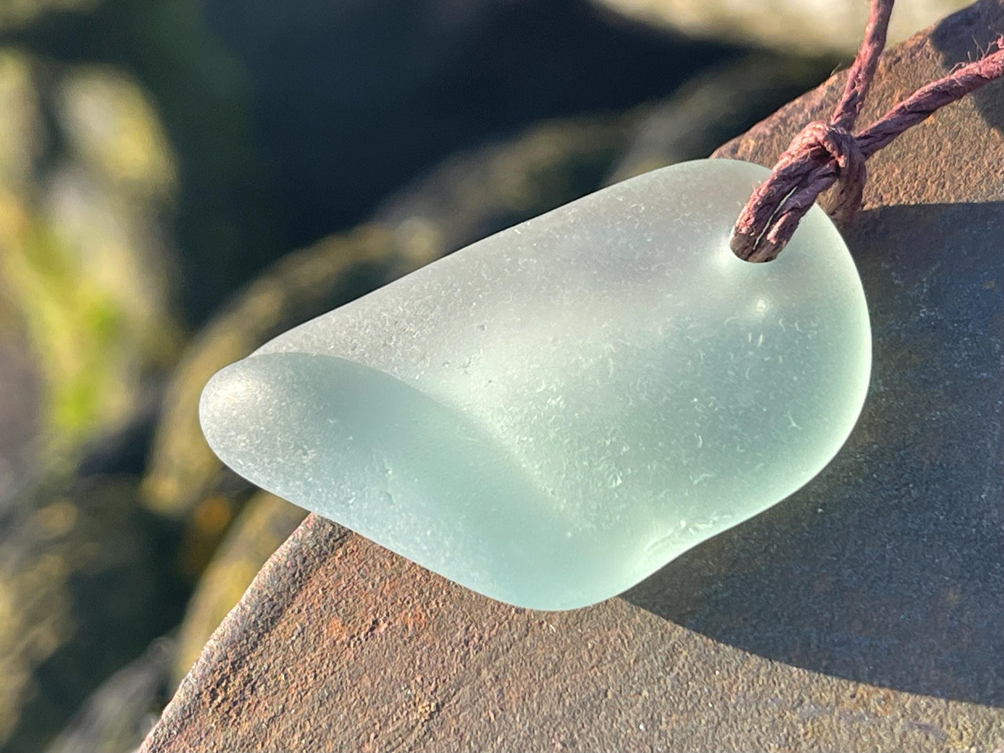 Ethically sourced sea glass pendants. Recycled necklace, unique boho gift for her, ethical jewellery, earthy jewelry handmade necklace v