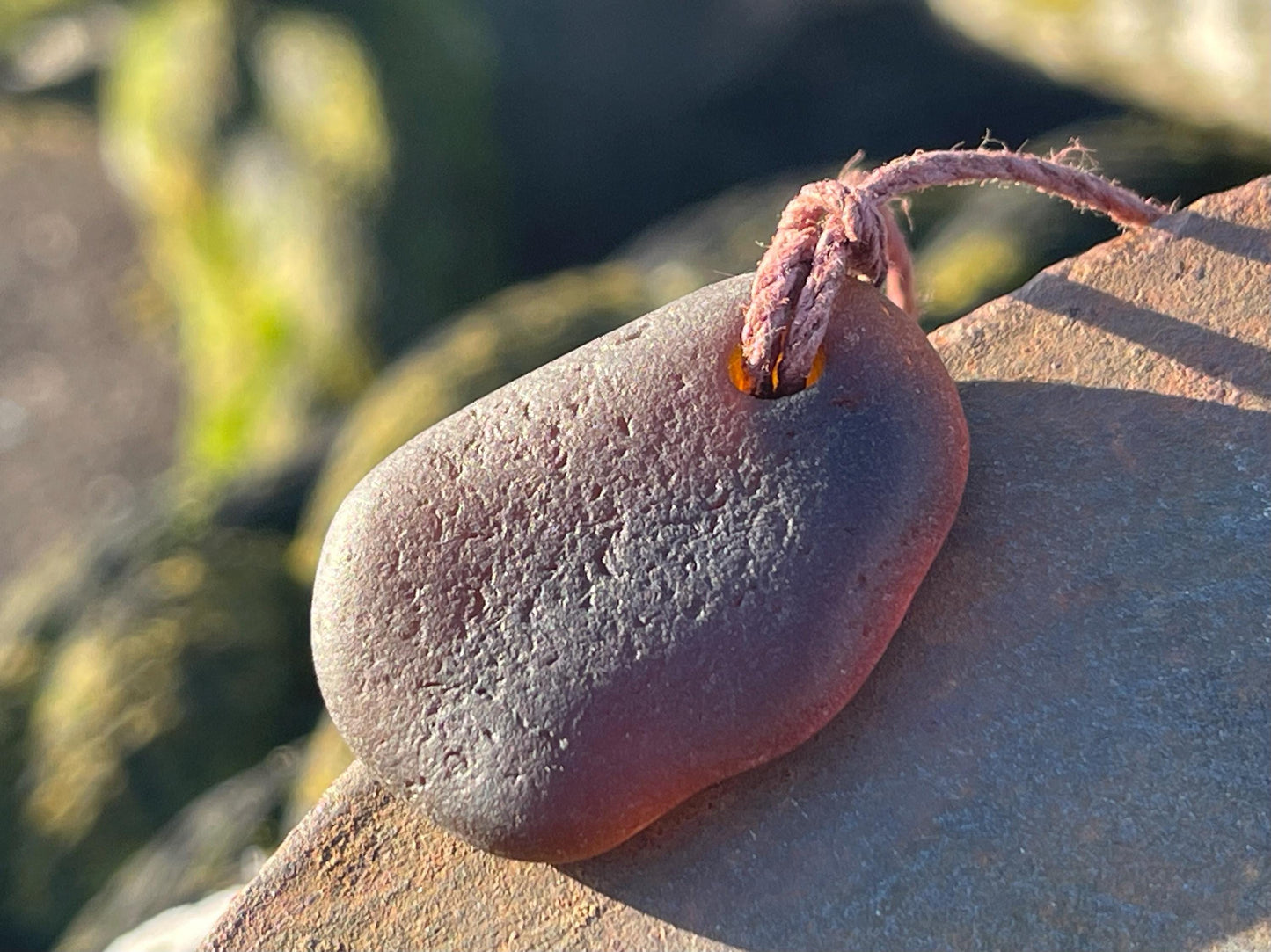 Ethically sourced sea glass pendants. Recycled necklace, unique boho gift for her, ethical jewellery, earthy jewelry handmade necklace v