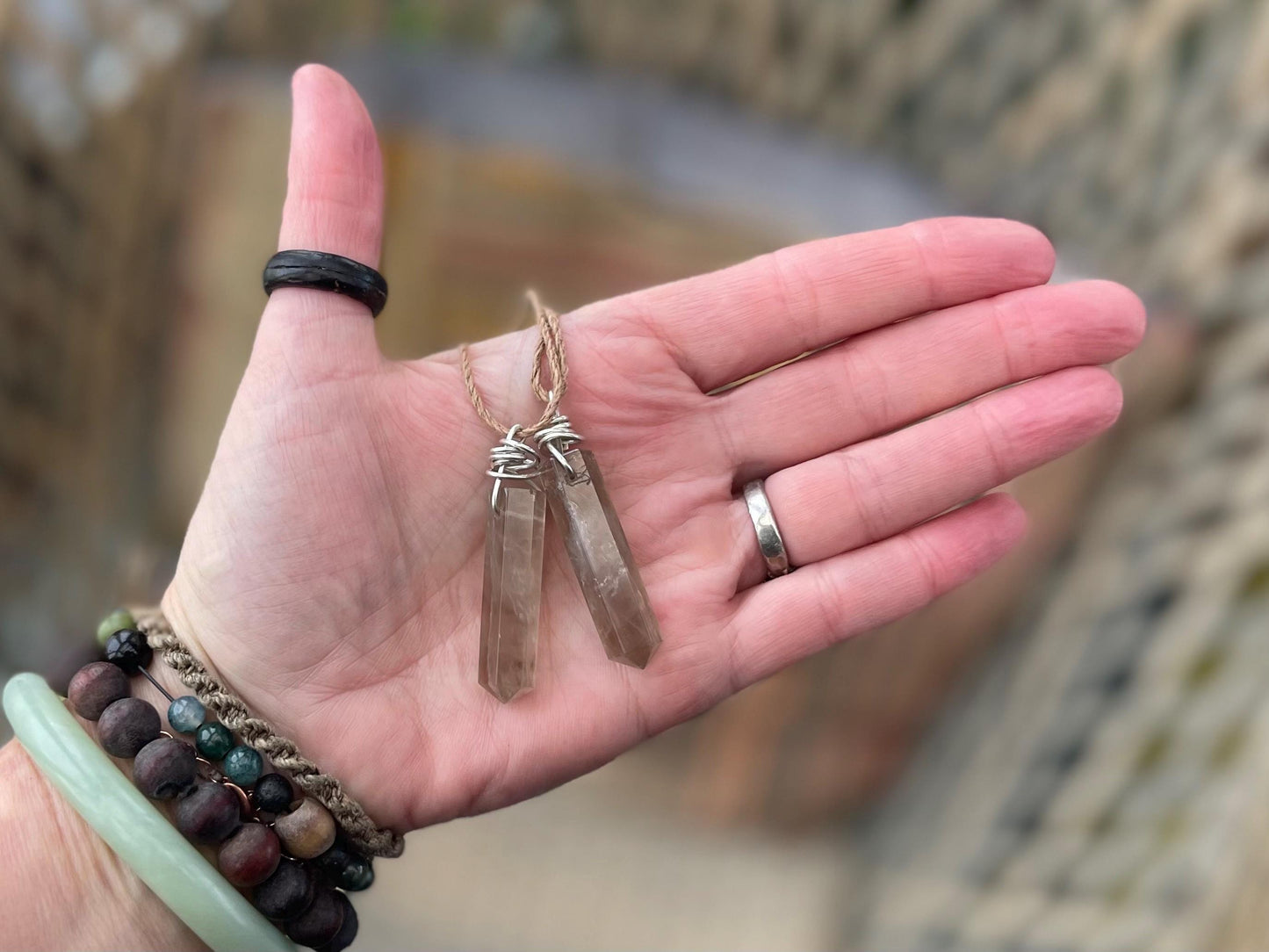 Smokey quartz necklaces, romantic gift for her, smokey quartz pendant, boho pendants, handmade necklace, gift for him, ethical jewellery