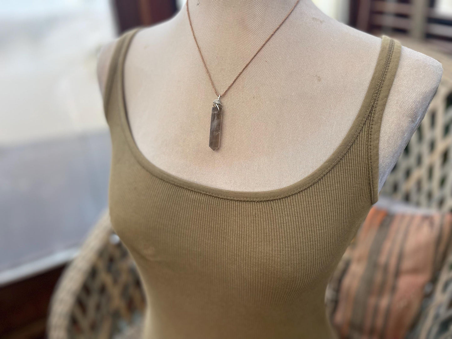 Smokey quartz necklaces, romantic gift for her, smokey quartz pendant, boho pendants, handmade necklace, gift for him, ethical jewellery