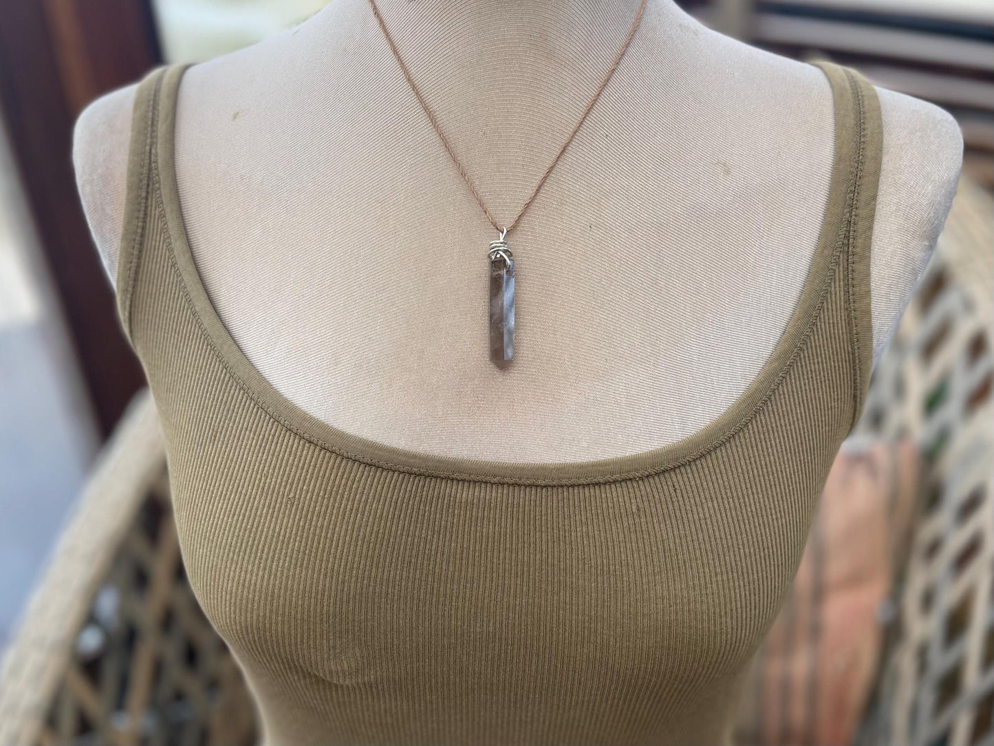 Smokey quartz necklaces, romantic gift for her, smokey quartz pendant, boho pendants, handmade necklace, gift for him, ethical jewellery