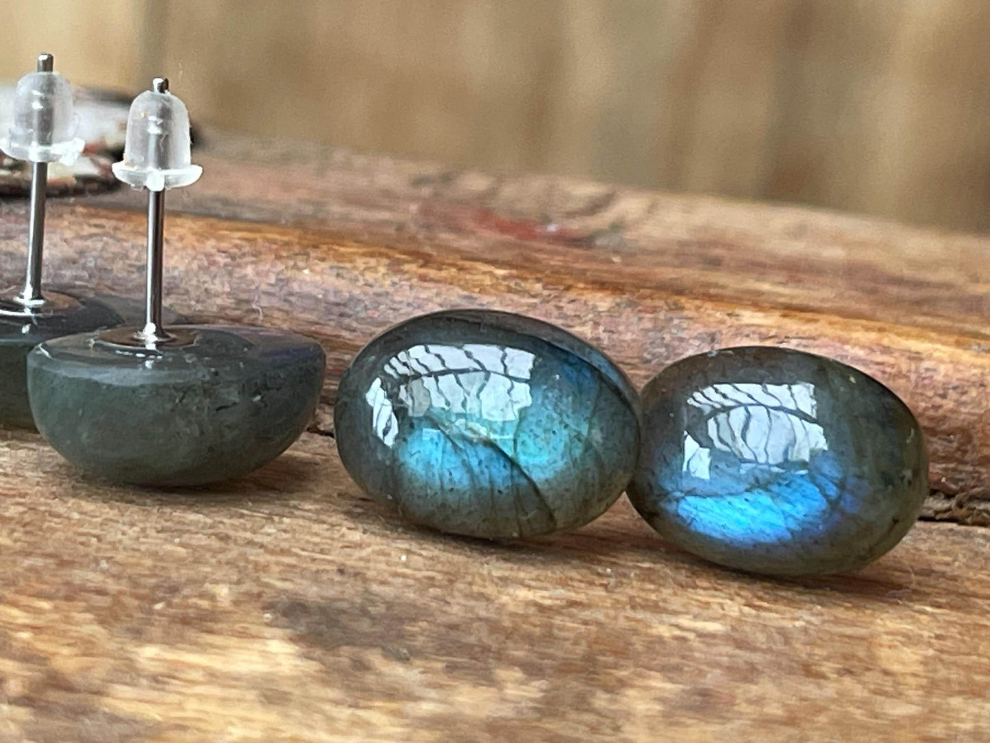 Ethically sourced turquoise and copper earrings. Blue stud earrings, ethical jewellery, turquoise jewellery. Boho stud earrings.