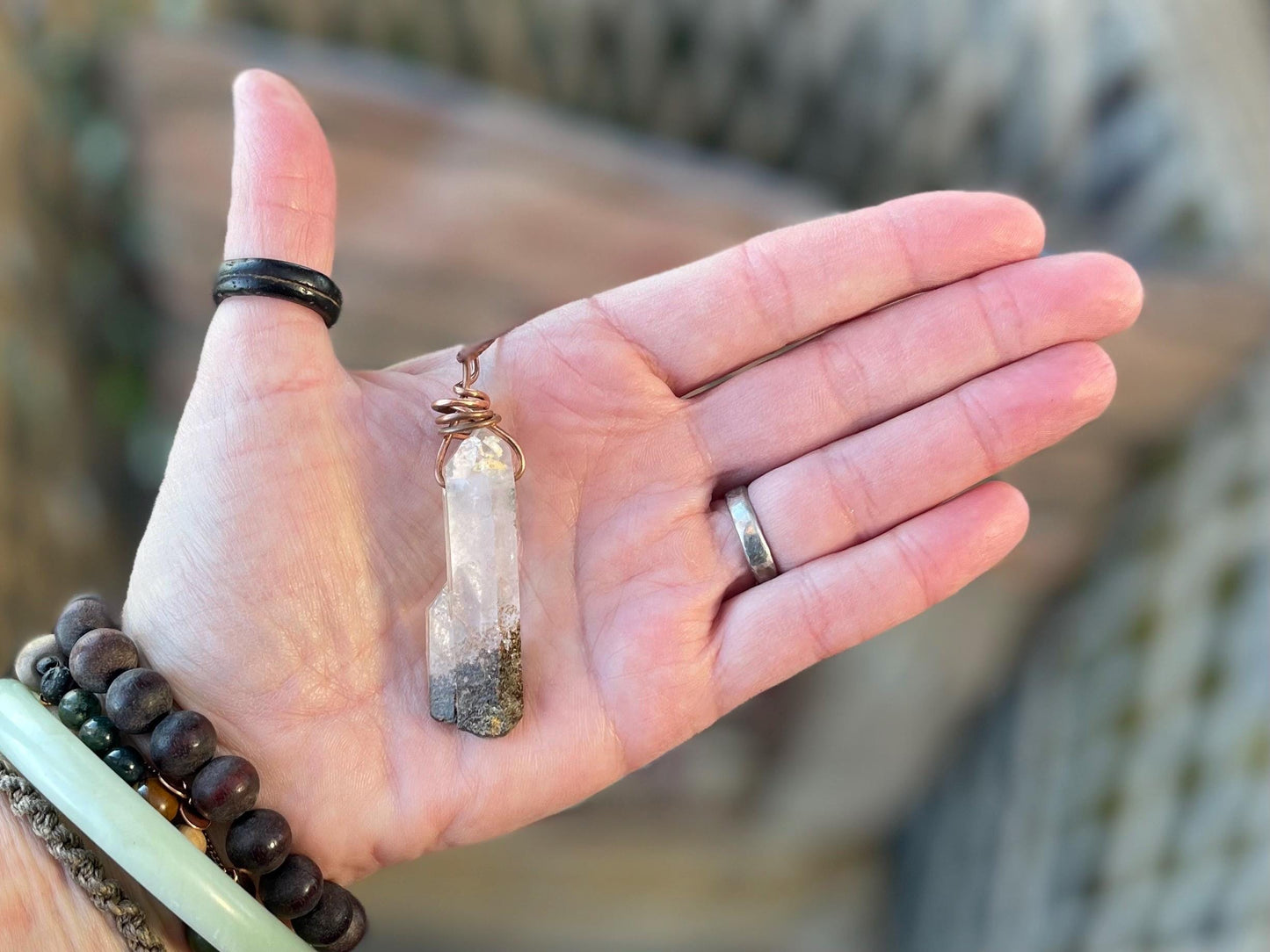 Raw Smokey Quartz Necklace. Unique jewellery. Smokey quartz pendant, boho pendants, handmade necklace, gift for him, ethical jewellery