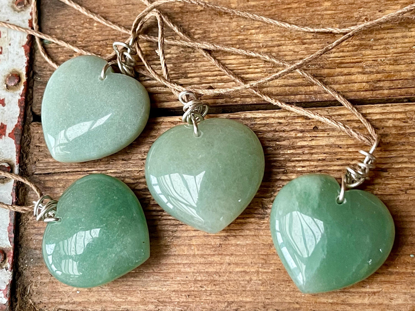 Adventurine necklace, heart necklace, romantic necklace, gift for her, birthday gift, gift for wife, heart pendant, love necklace, green