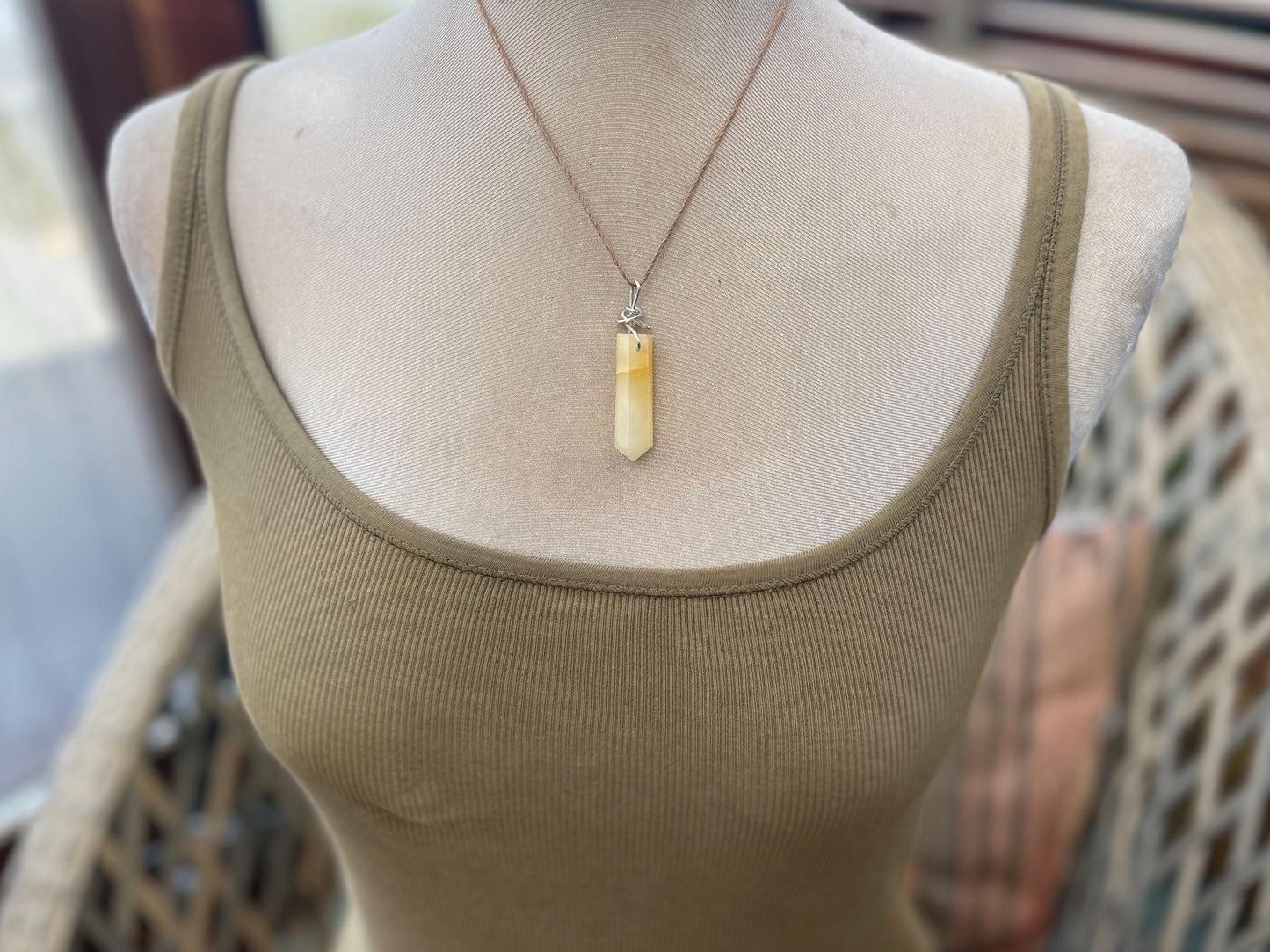 Lemon quartz necklaces, romantic gift for her, smokey quartz pendant, boho pendants, handmade necklace, gift for him, ethical jewellery