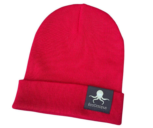 BIG RED. Eco friendly beanies. Made with 100% organically grown cotton.