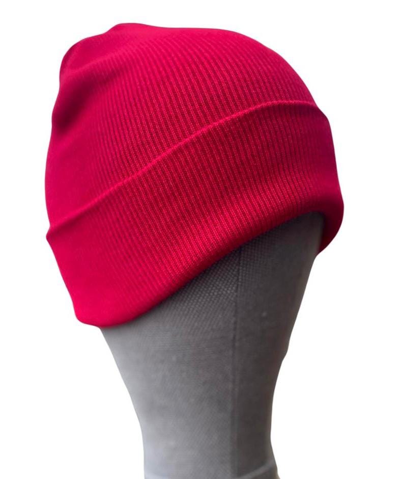 BIG RED. Eco friendly beanies. Made with 100% organically grown cotton.