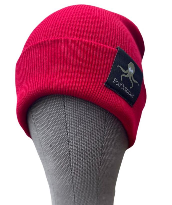 BIG RED. Eco friendly beanies. Made with 100% organically grown cotton.