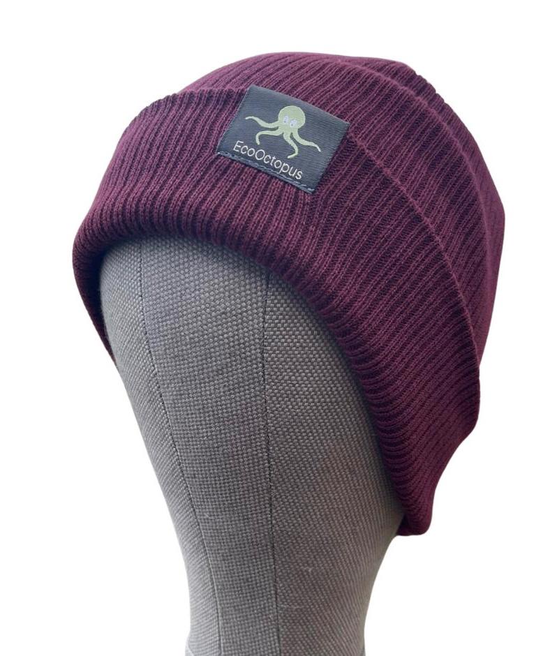 AUBERGINE. Eco friendly beanies. Made with 100% organically grown cotton.