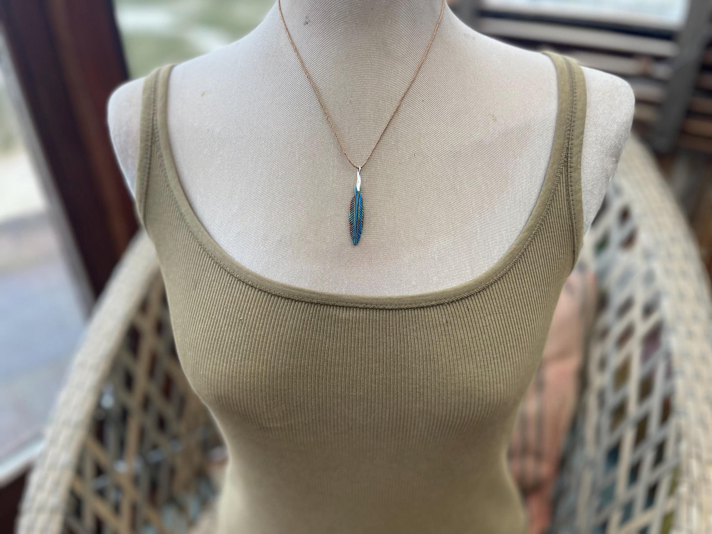 Jasper gemstone necklace. Ethical jewellery, blue gemstone pendant. Stunning unique jewellery. Unique gifts. Unique necklaces. Boho necklace