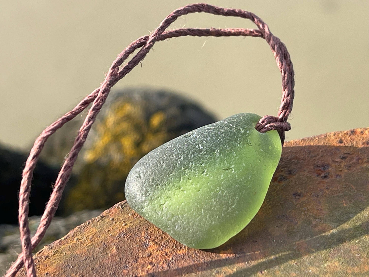 Sea glass pendants, eco friendly necklace, hippy necklace, gift for him, gift for her, recycled necklace, eco friendly jewellery, boho gifts