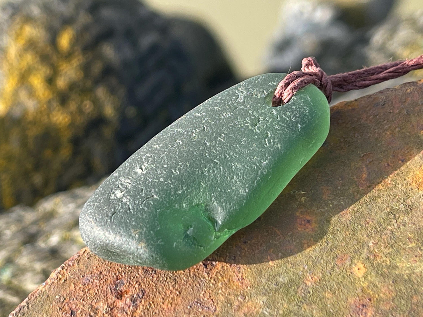 Sea glass pendants, eco friendly necklace, hippy necklace, gift for him, gift for her, recycled necklace, eco friendly jewellery, boho gifts