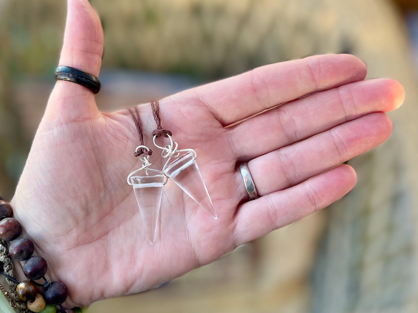 Clear quartz necklace in recycled sterling silver. Reiki necklace. Ethically sourced quartz. Gemstone necklaces. Necklace for healing,