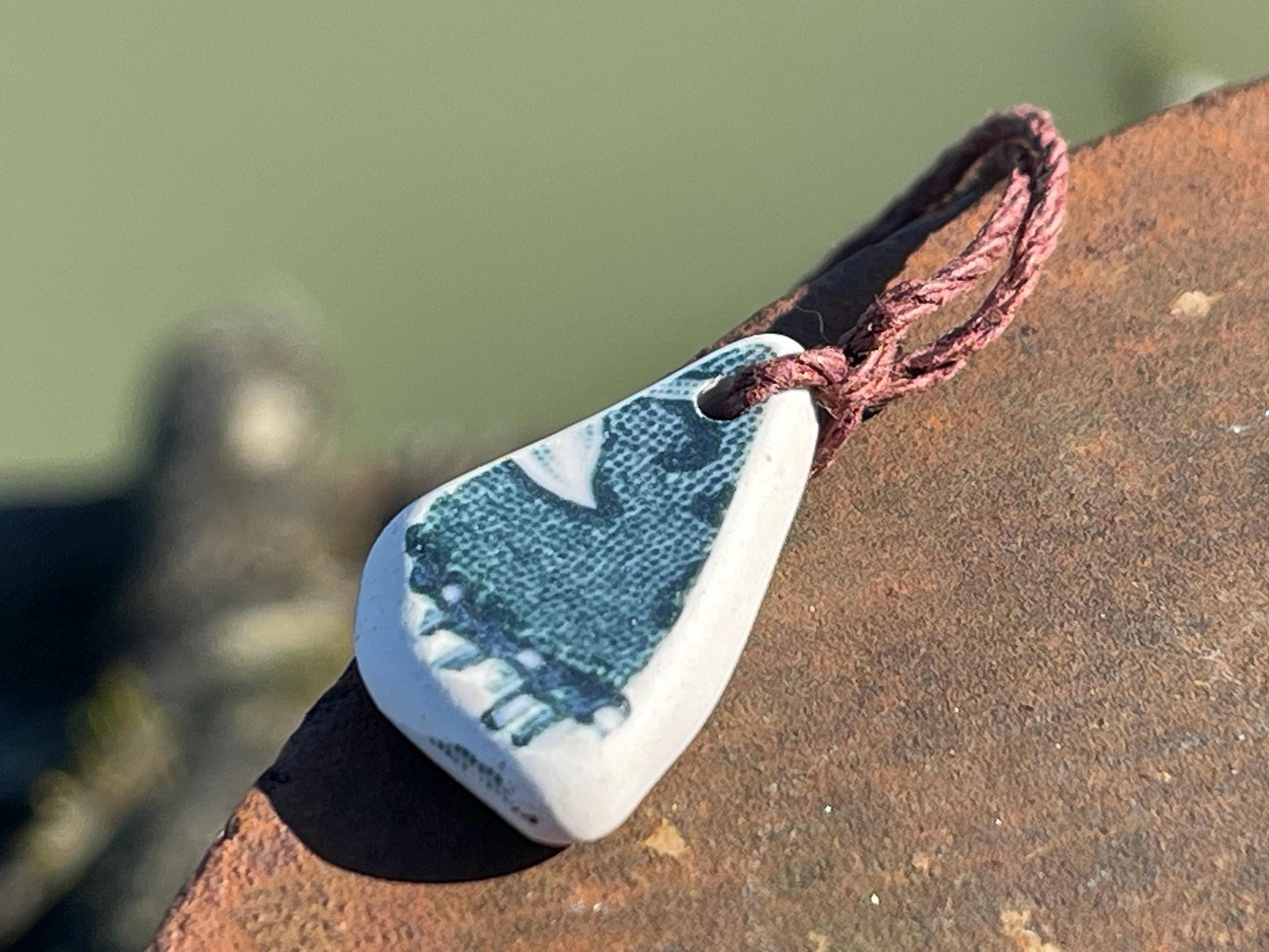 Ethically sourced pottery pendants. Recycled necklace, unique boho gift for her, ethical jewellery, recycled pendants eco friendly jewellery