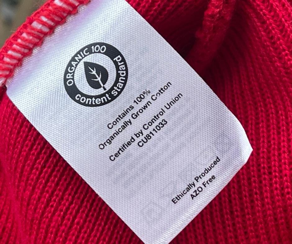 BIG RED. Eco friendly beanies. Made with 100% organically grown cotton.