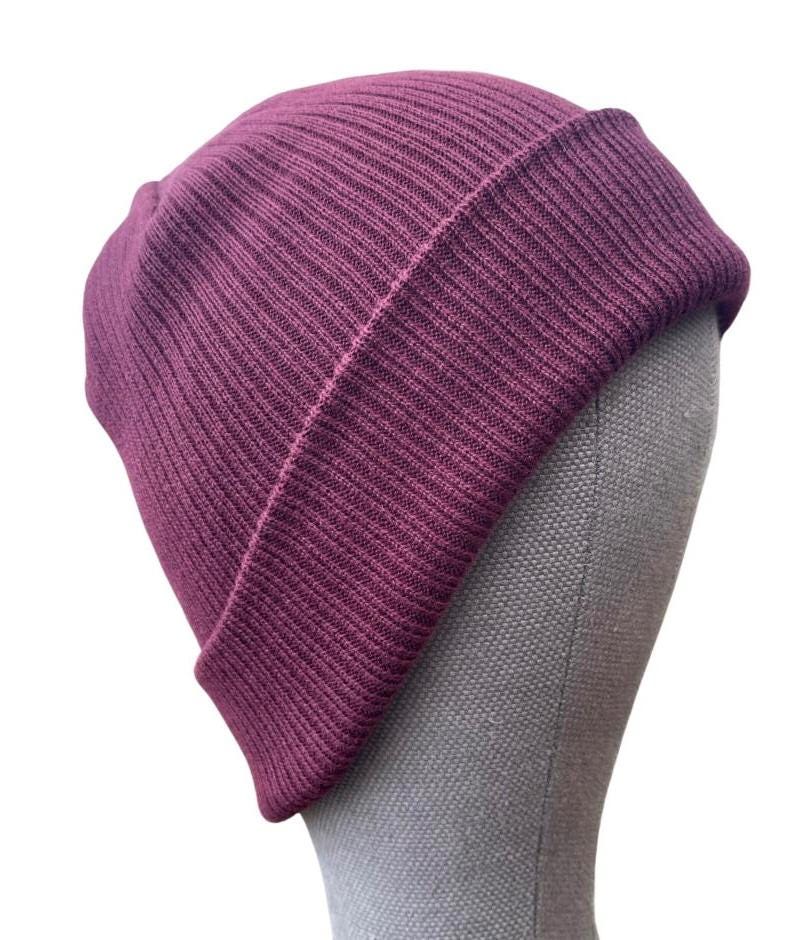 AUBERGINE. Eco friendly beanies. Made with 100% organically grown cotton.