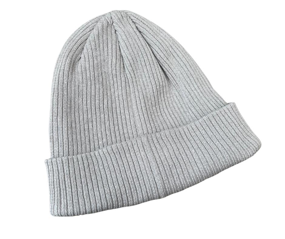 STEINGRAU. Umweltfreundliche Beanies. Hergestellt aus 100 % biologisch angebauter Baumwolle.