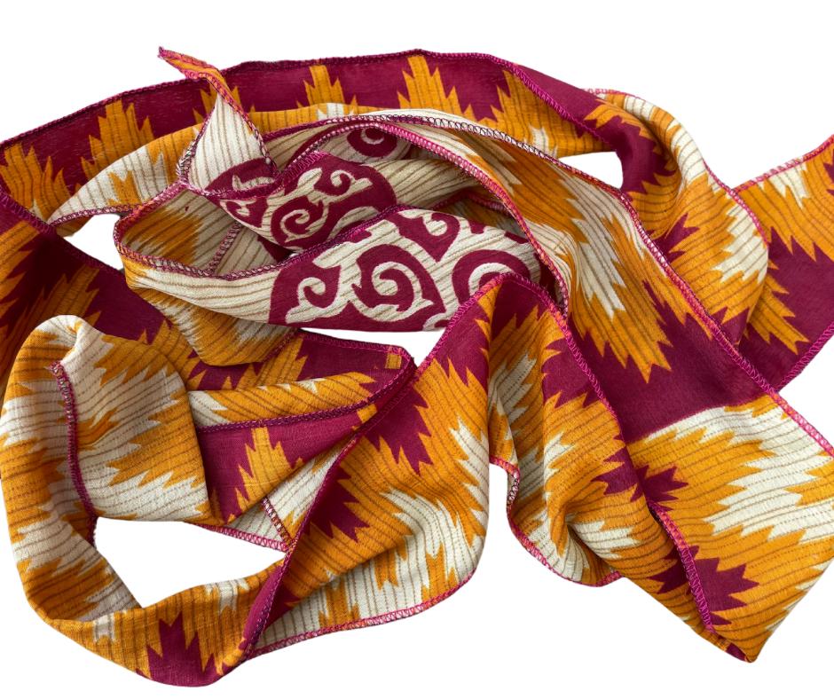 SALE Recycled hair scarves. Also perfect as present ribbons, curtain ties and more. Eco friendly gift ideas.