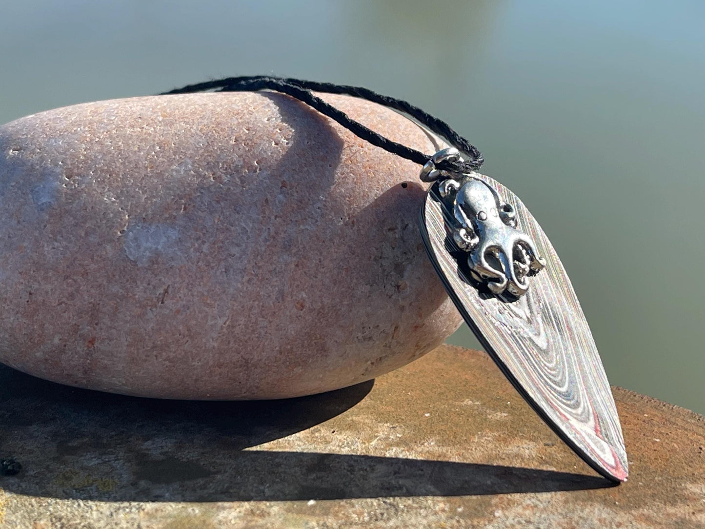 Fordite Pendant. An eco product created from waste car spray. Unique gift for him. Gift for car lover. Unique gifts for men. Gift for a man