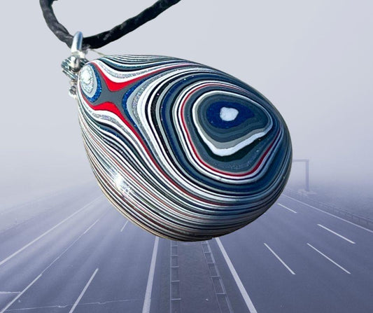 Fordite Pendant. An eco product created from waste car spray. Unique gift for him. Gift for car lover. Unique gifts for men. Gift for a man