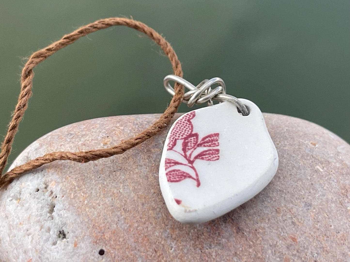 Recycled necklace, ceramic necklace, eco friendly gift for her. Handmade necklace, ceramic jewellery, boho necklace, ethical jewellery.