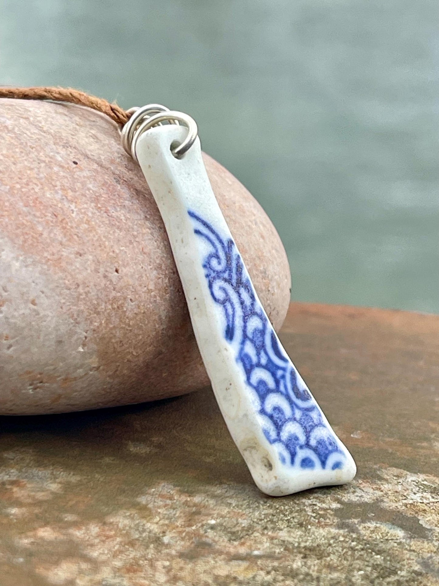 Recycled necklace, ceramic necklace, eco friendly gift for her. Handmade necklace, ceramic jewellery, boho necklace, ethical jewellery.