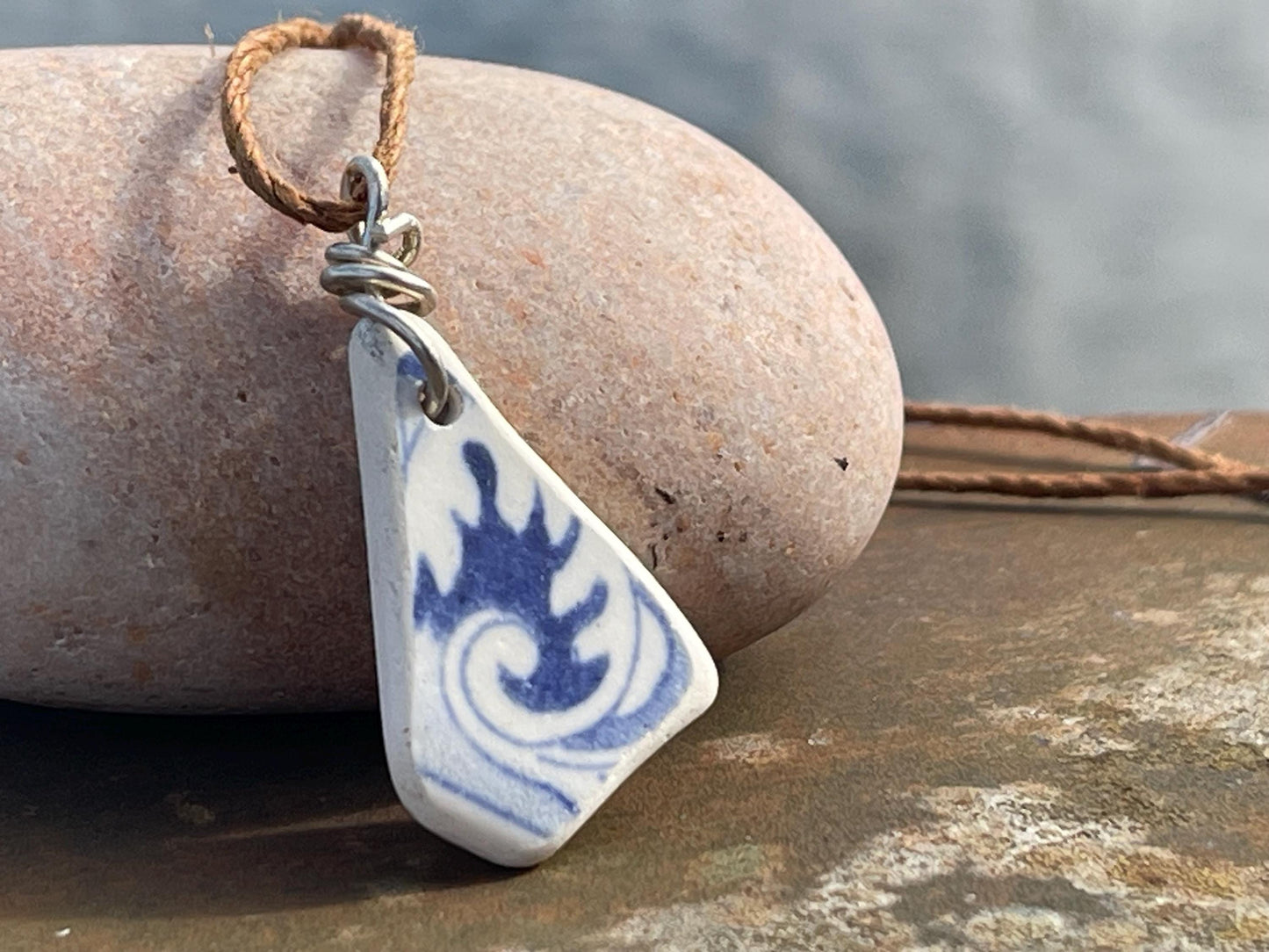 Recycled necklace, ceramic necklace, eco friendly gift for her. Handmade necklace, ceramic jewellery, boho necklace, ethical jewellery.