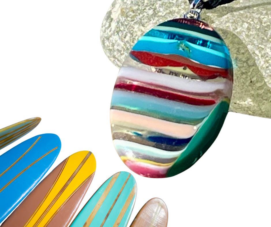 Surfite Pendants. A waste product created when making surfboards. Gift for surfer, unique gifts. Handmade gift for surfers.