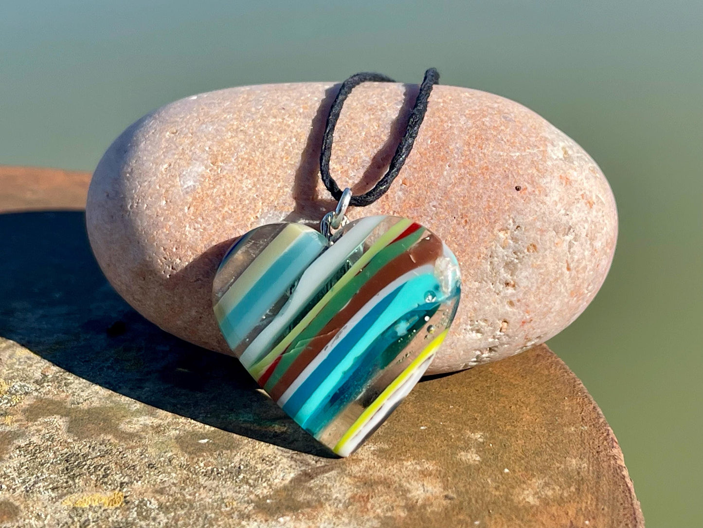 Surfite Pendants. A waste product created when making surfboards. Gift for surfer, unique gifts. I love surfing. Surf necklace. Heart