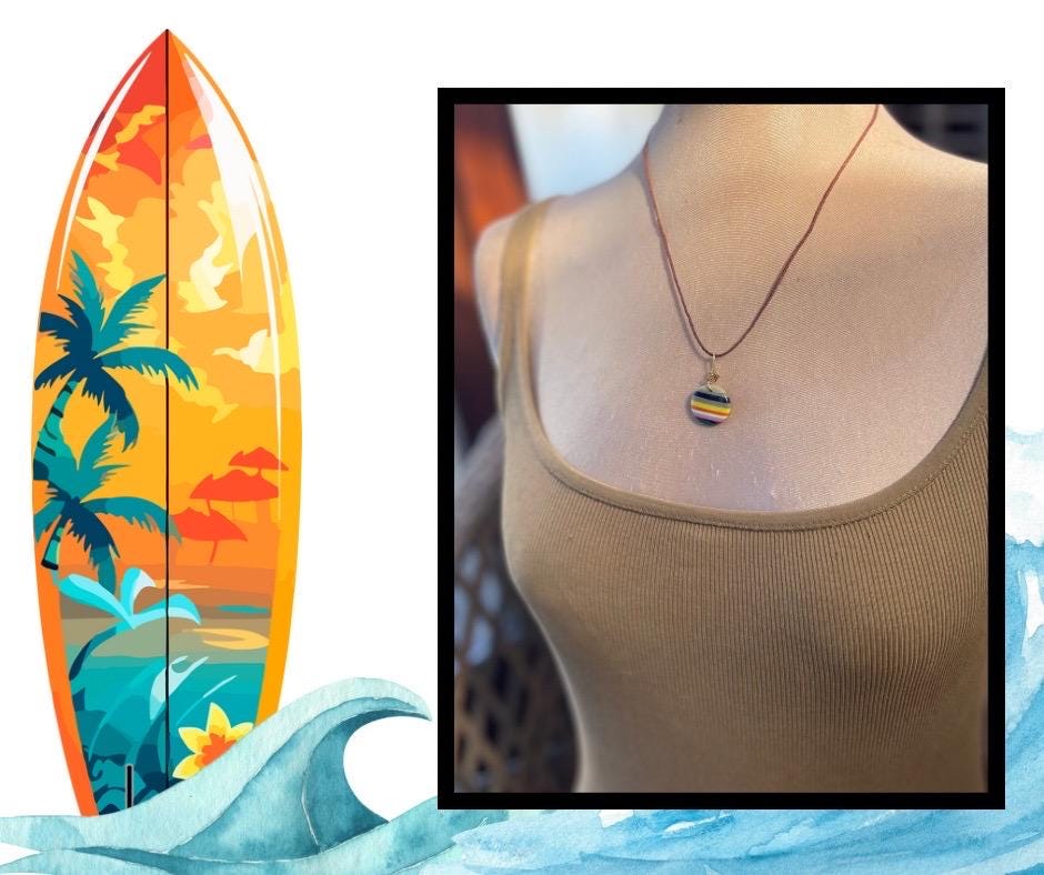 Surfite Pendants. A waste product created when making surfboards. Gift for surfer, unique gifts. Handmade gifts for surfers. Surf necklace.