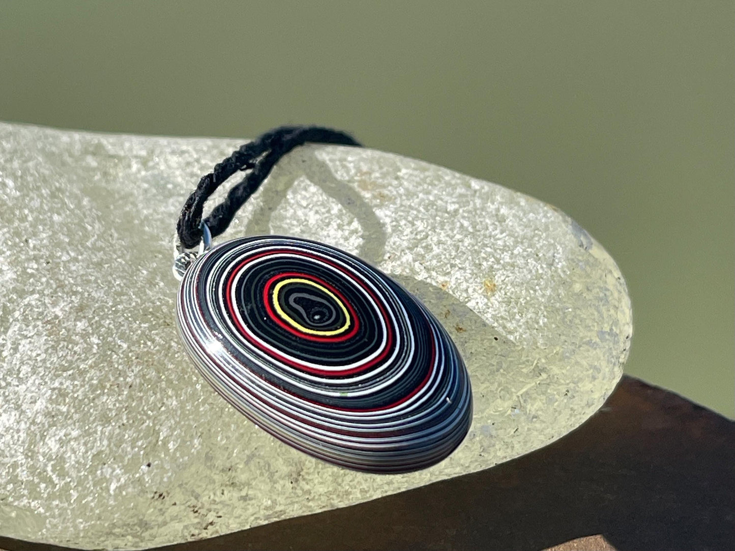 Fordite Pendant. An eco product created from waste car spray. Unique gift for him. Gift for car lover. Unique gifts for men. Gift for a man