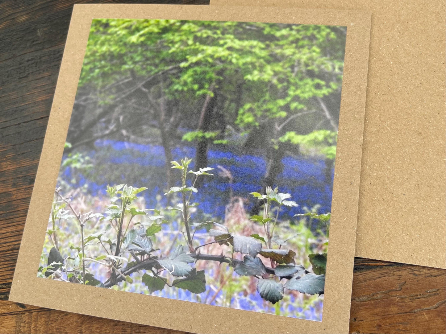 Bluebell woods :) Handmade card, recycled card. Get well soon card. Eco friendly card, boho card, rustic card, condolence card.