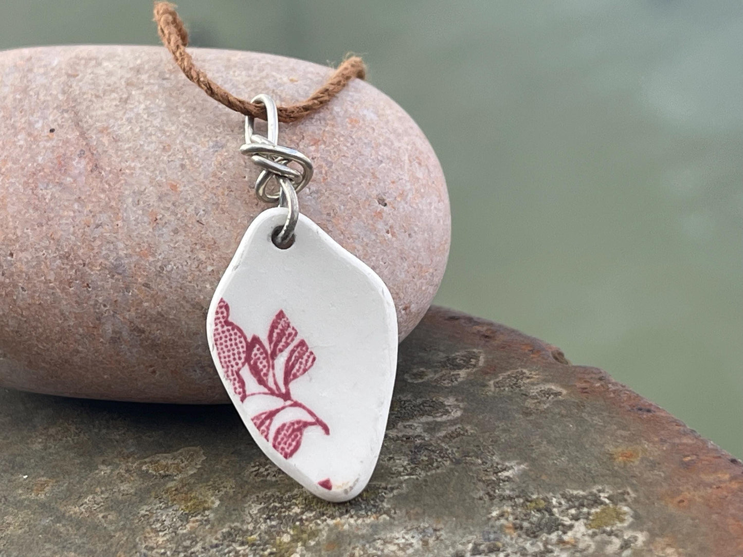 Recycled necklace, ceramic necklace, eco friendly gift for her. Handmade necklace, ceramic jewellery, boho necklace, ethical jewellery.