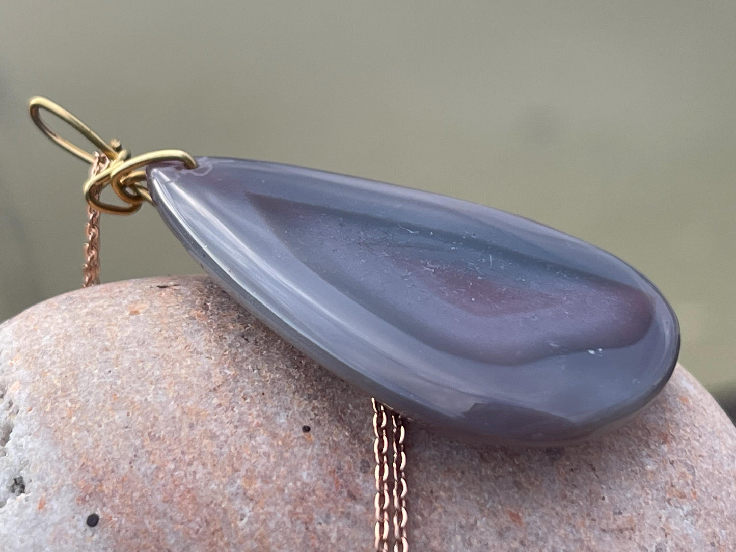 Botswana agate, pink gemstone necklace, unusual jewellery, gift for him, gift for her, handmade necklace, ethical jewellery, boho necklace