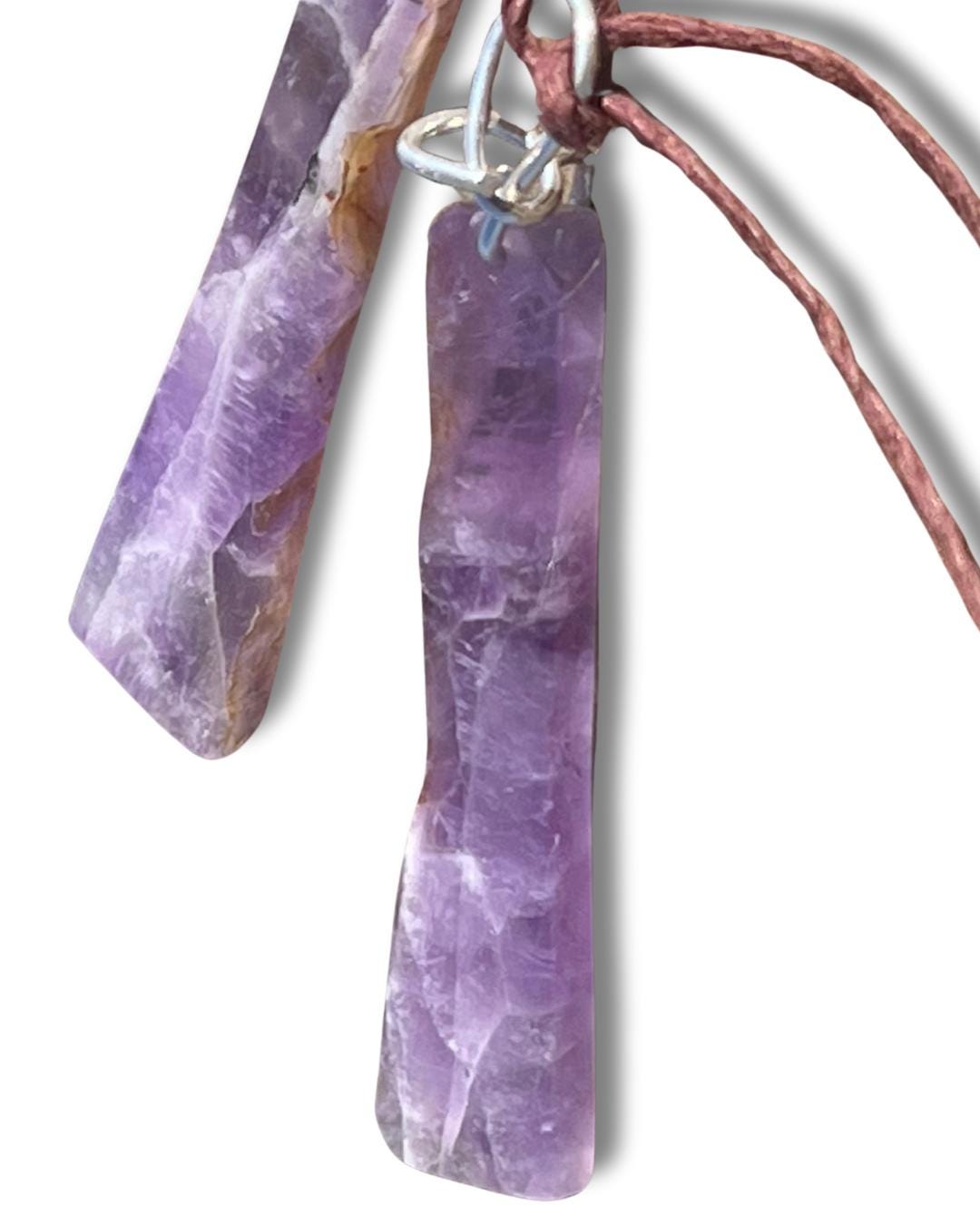 Amethyst pendant, amethyst necklace, amethyst jewellery, gift for him, boho handmade necklace,  romantic gift for her, ethical jewellery
