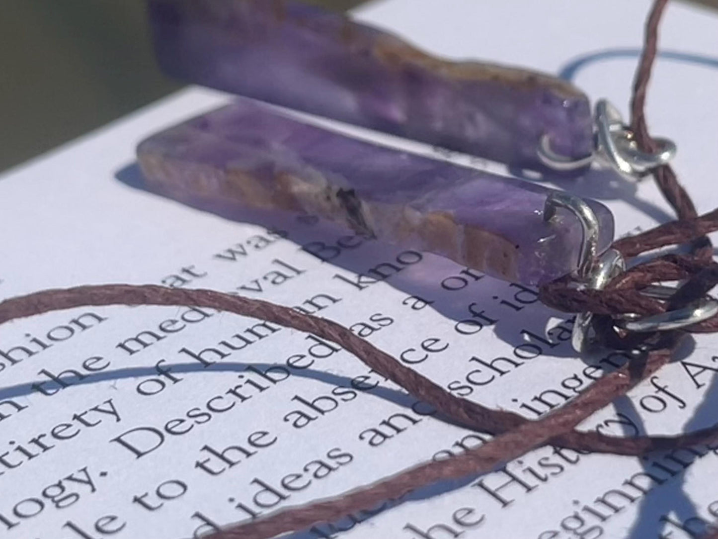 Amethyst pendant, amethyst necklace, amethyst jewellery, gift for him, boho handmade necklace,  romantic gift for her, ethical jewellery