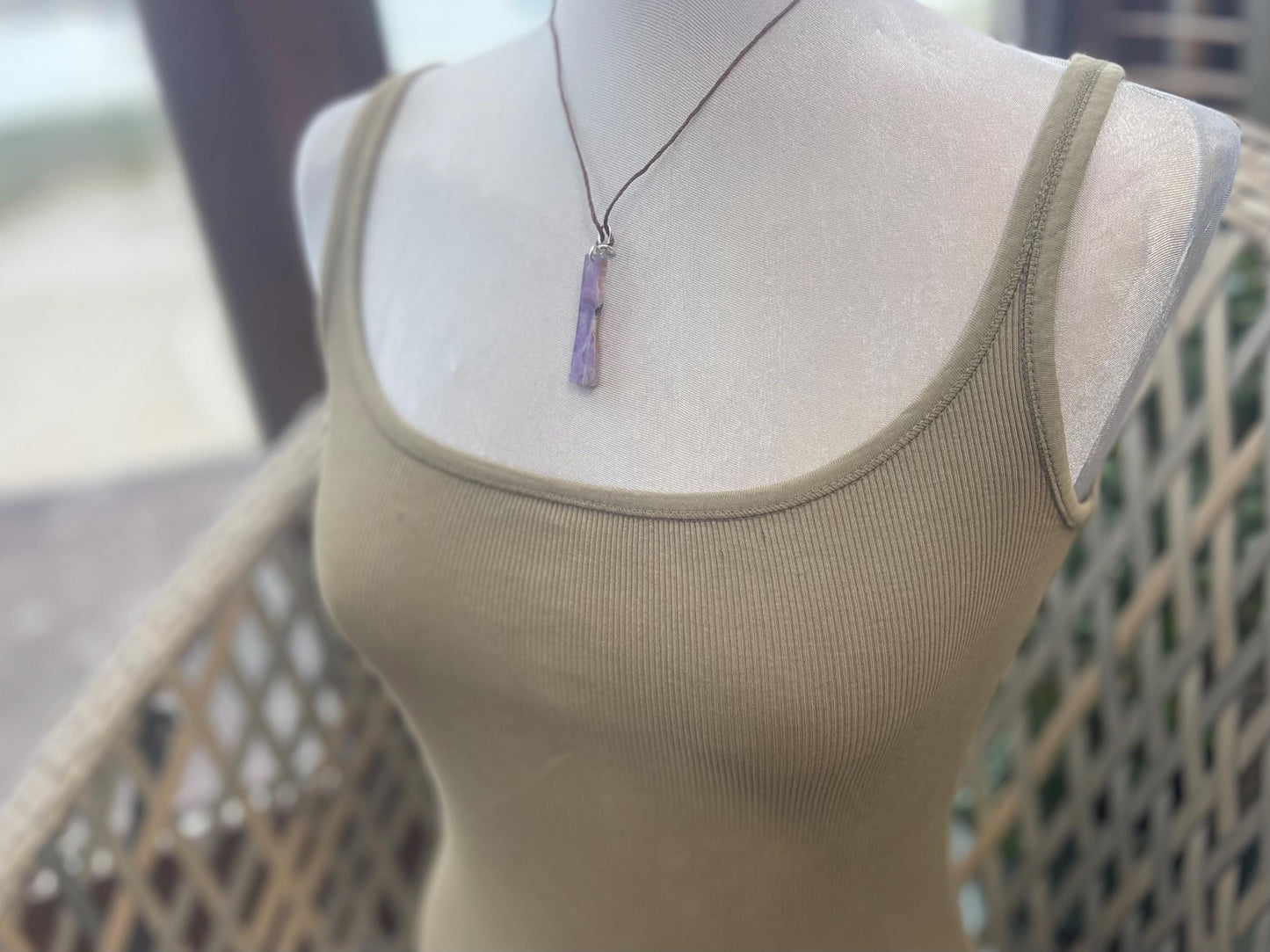 Amethyst pendant, amethyst necklace, amethyst jewellery, gift for him, boho handmade necklace,  romantic gift for her, ethical jewellery