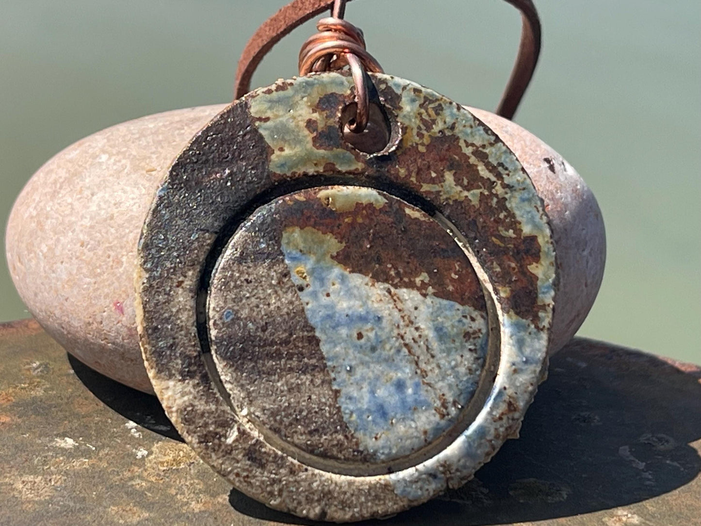 Handmade necklace made from Sussex clay. Ceramic necklace, earthy necklace, pottery necklace, unique necklace, boho unique jewellery