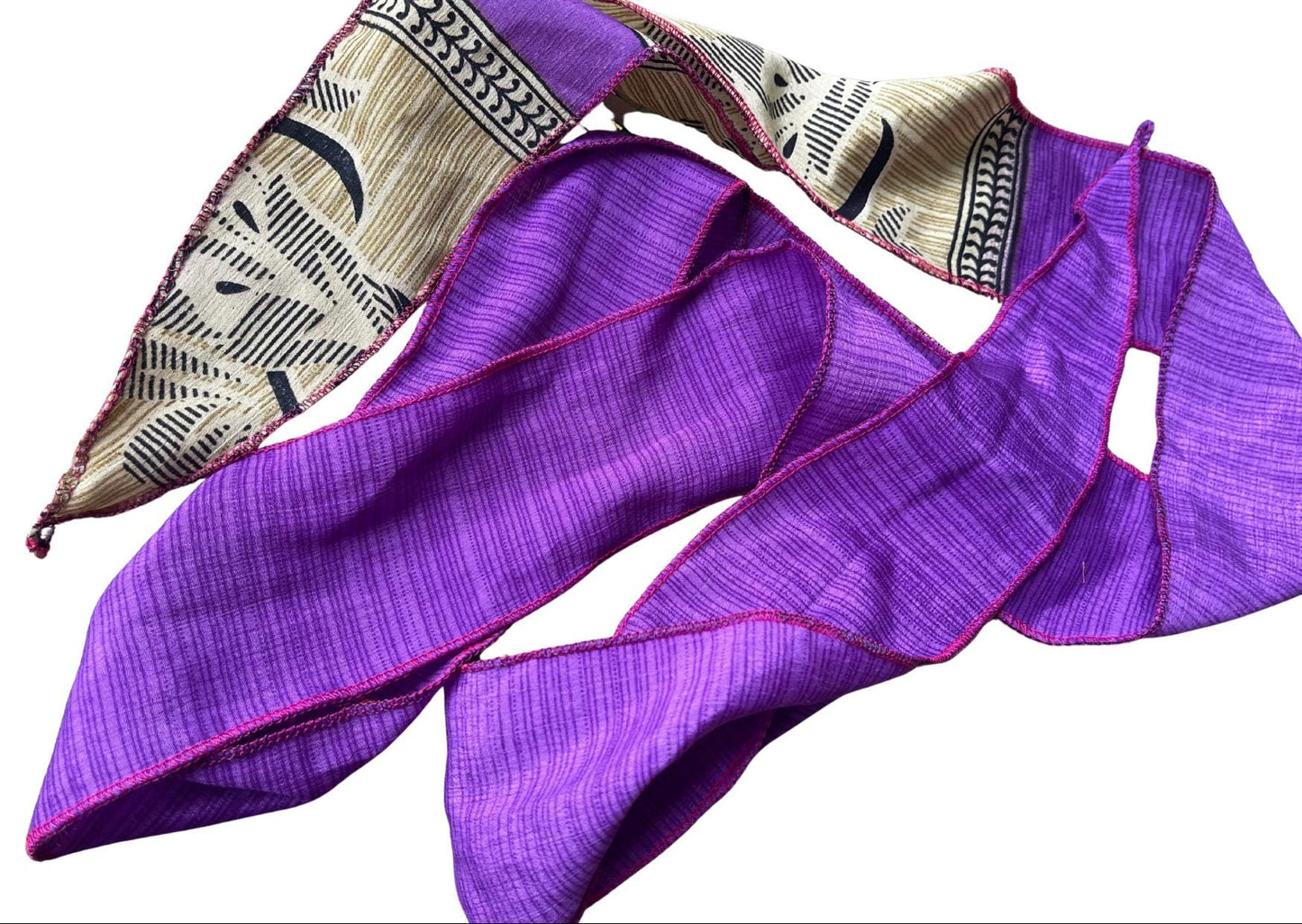 SALE Recycled hair scarves, eco friendly hair wraps, ethical gift for her, boho hairband, light scarf, handmade hairband, boho handmade hair