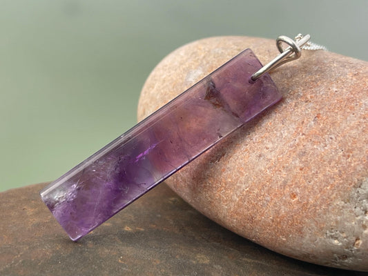 Amethyst pendant, amethyst necklace, amethyst jewellery, unusual gift for him, boho handmade necklace, romantic gift for her, boho pendant