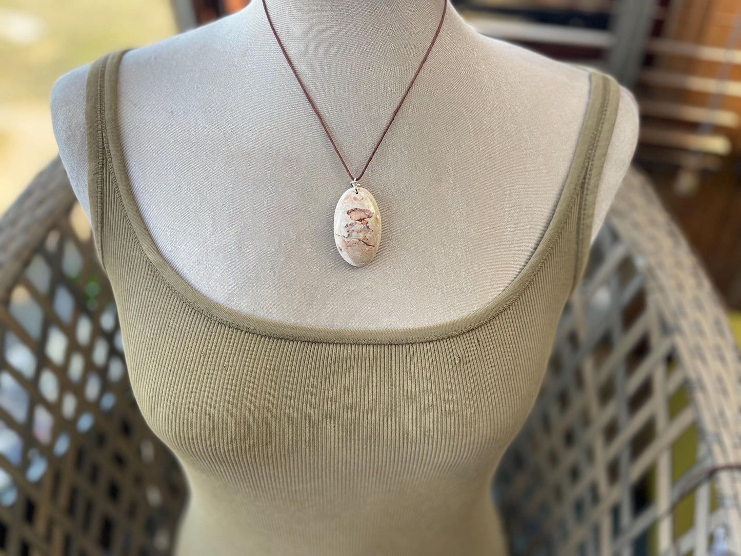 Mexican opal necklace, boho necklace, ethical jewellery, boho gift for him, handmade necklace, romantic gift for her, unique necklace