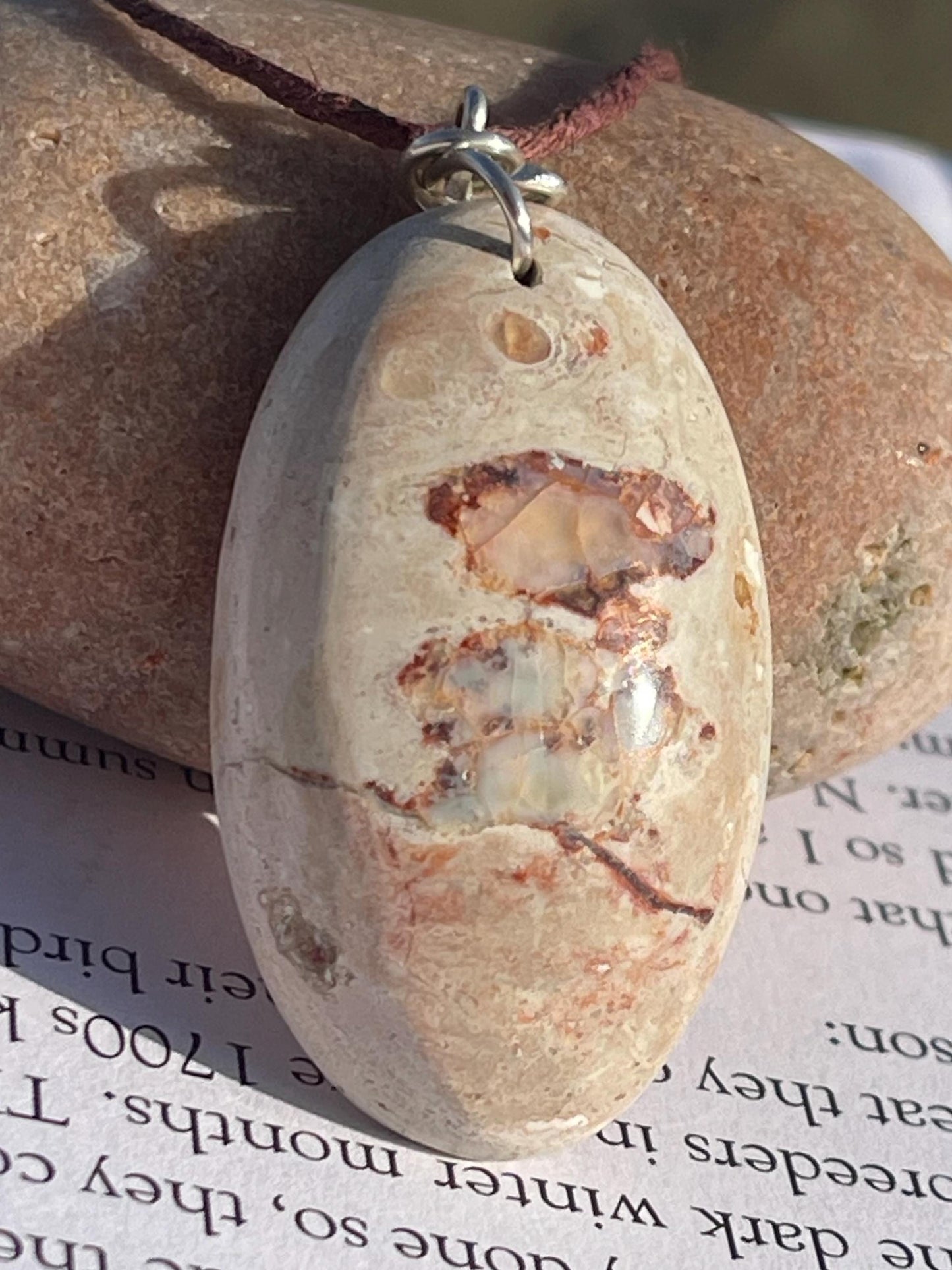 Mexican opal necklace, boho necklace, ethical jewellery, boho gift for him, handmade necklace, romantic gift for her, unique necklace