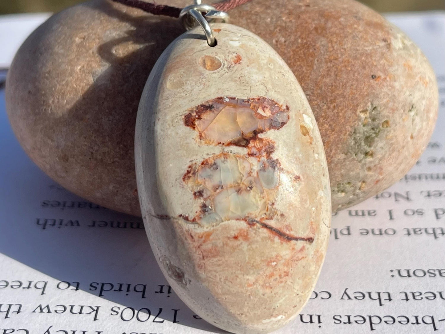 Mexican opal necklace, boho necklace, ethical jewellery, boho gift for him, handmade necklace, romantic gift for her, unique necklace