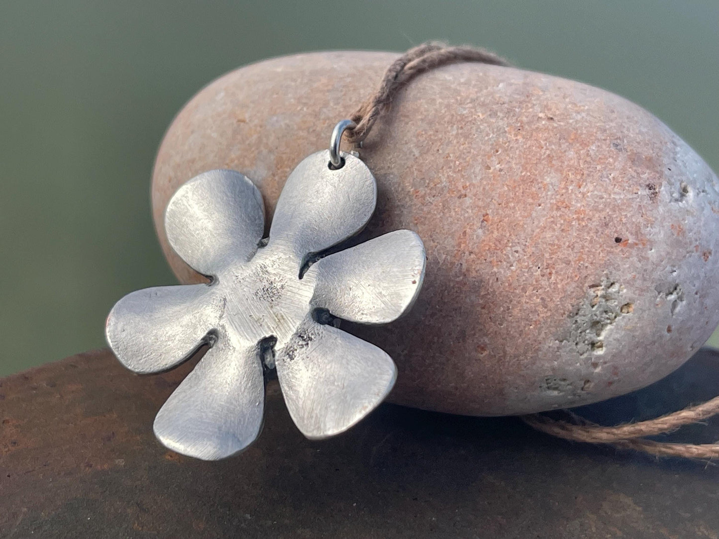Flower necklace, ethical jewellery, carrot necklace, handmade necklace boho jewellery,  gift for her, flower pendant, gift for gardener