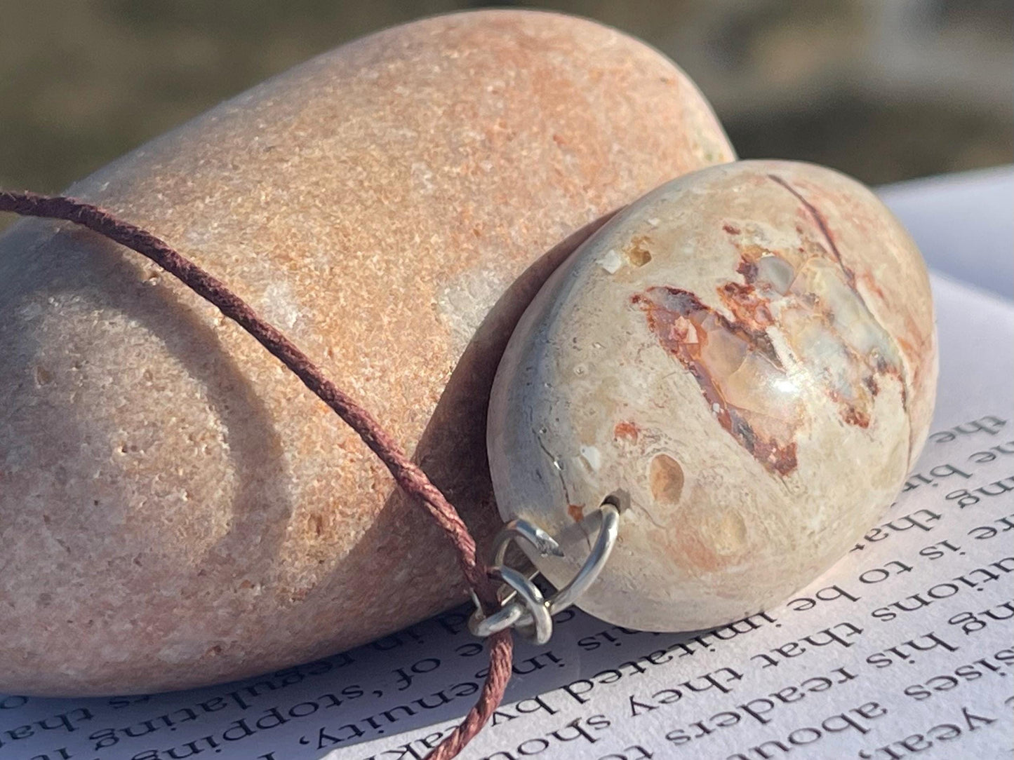 Mexican opal necklace, boho necklace, ethical jewellery, boho gift for him, handmade necklace, romantic gift for her, unique necklace