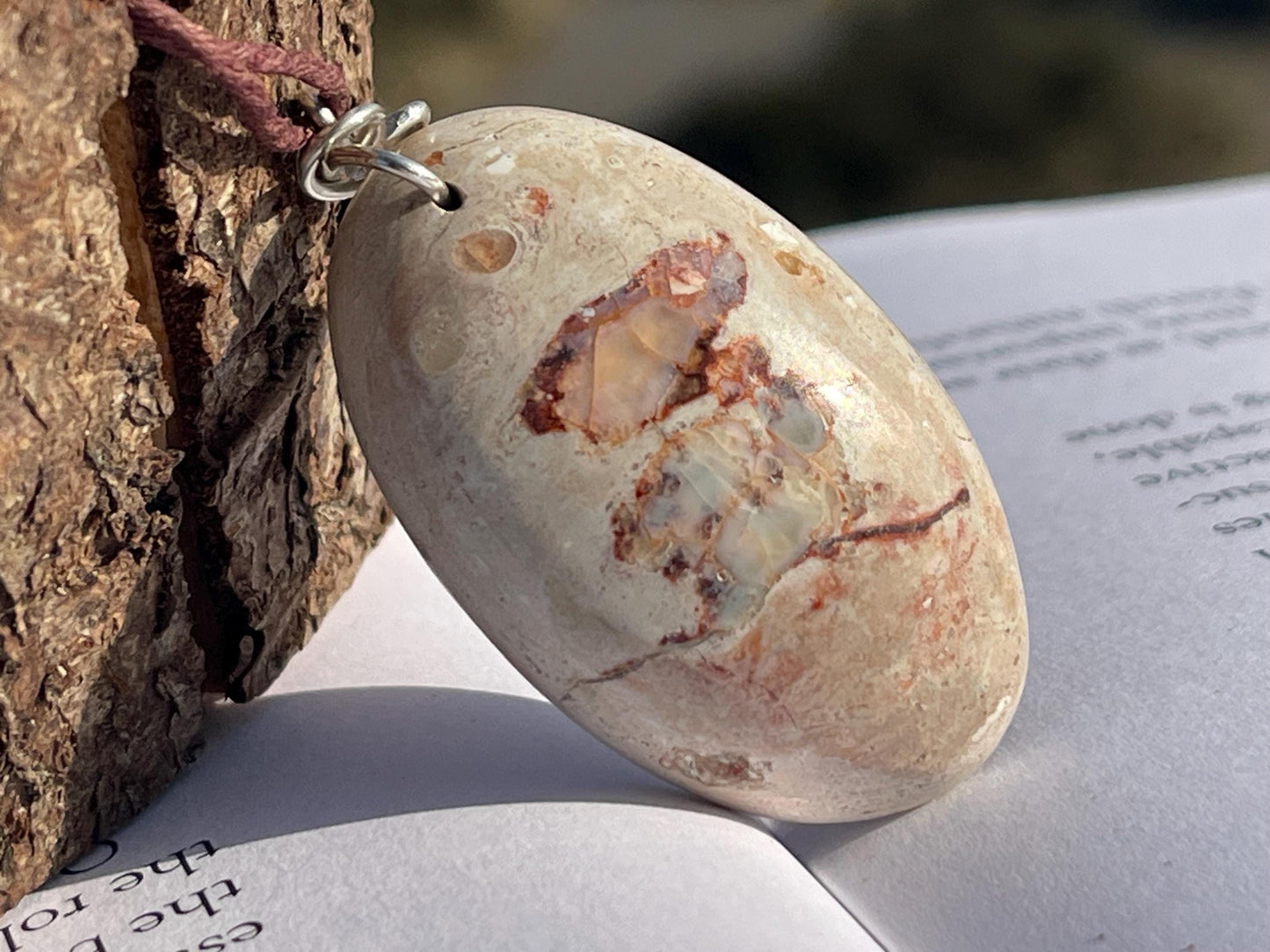 Mexican opal necklace, boho necklace, ethical jewellery, boho gift for him, handmade necklace, romantic gift for her, unique necklace