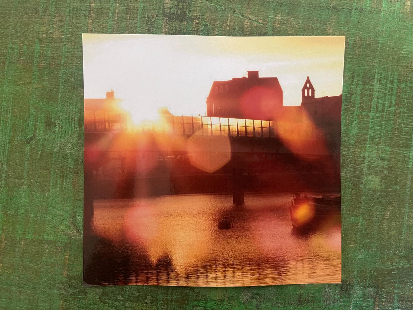 Sunset photo card. Handmade card, recycled card, seaside card, beach card, birthday card, eco friendly cards, eco card, recycled card
